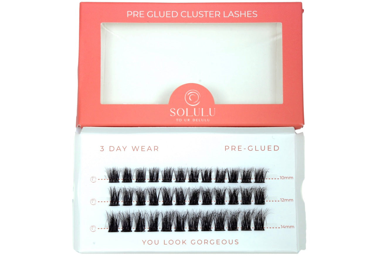 Solulu Pre-Glue Lashes Clusters - After Midnight