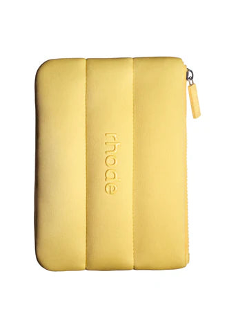 Rhode Bubble Yellow Bag (nothing inside) size: 7.68” length / 5.71” height / 0.98” width.