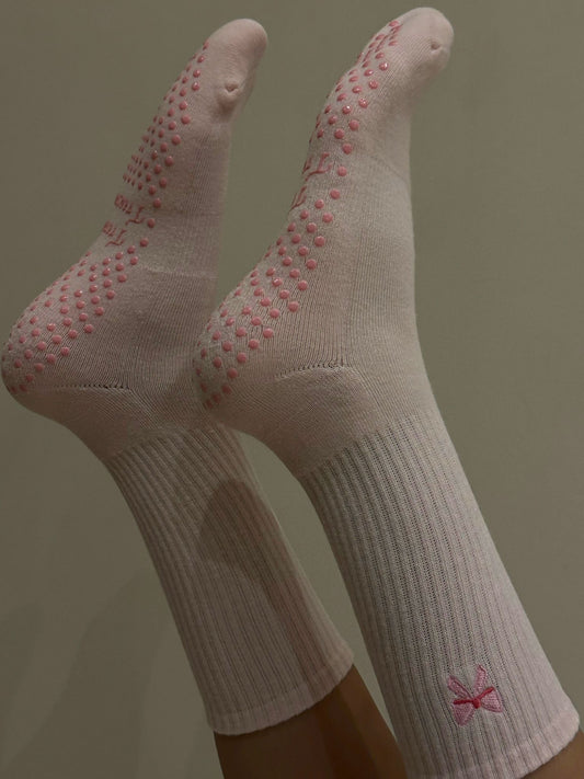 Pink Ribbon Pilates Socks (Per Piece)