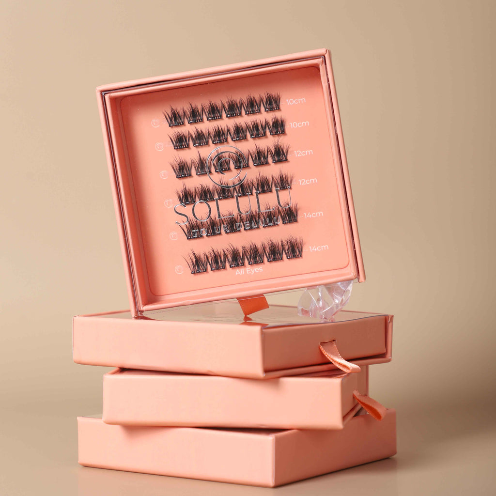 Solulu Pre-Glue Lashes Clusters - All Eyes