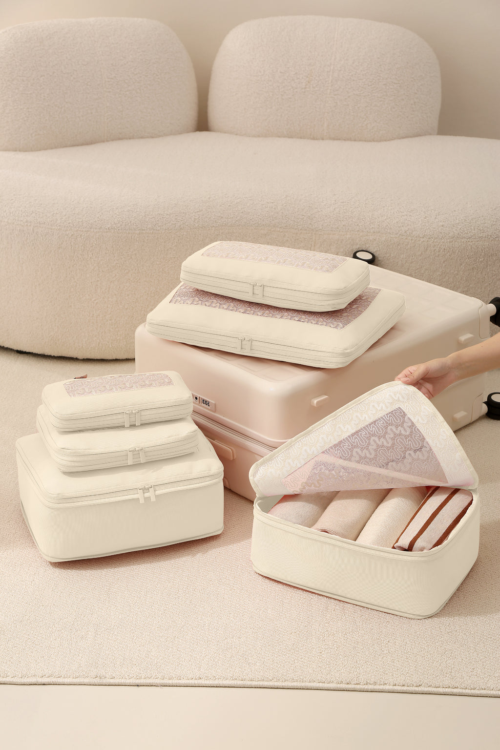 Keep it Together Packing Cubes - Vanilla