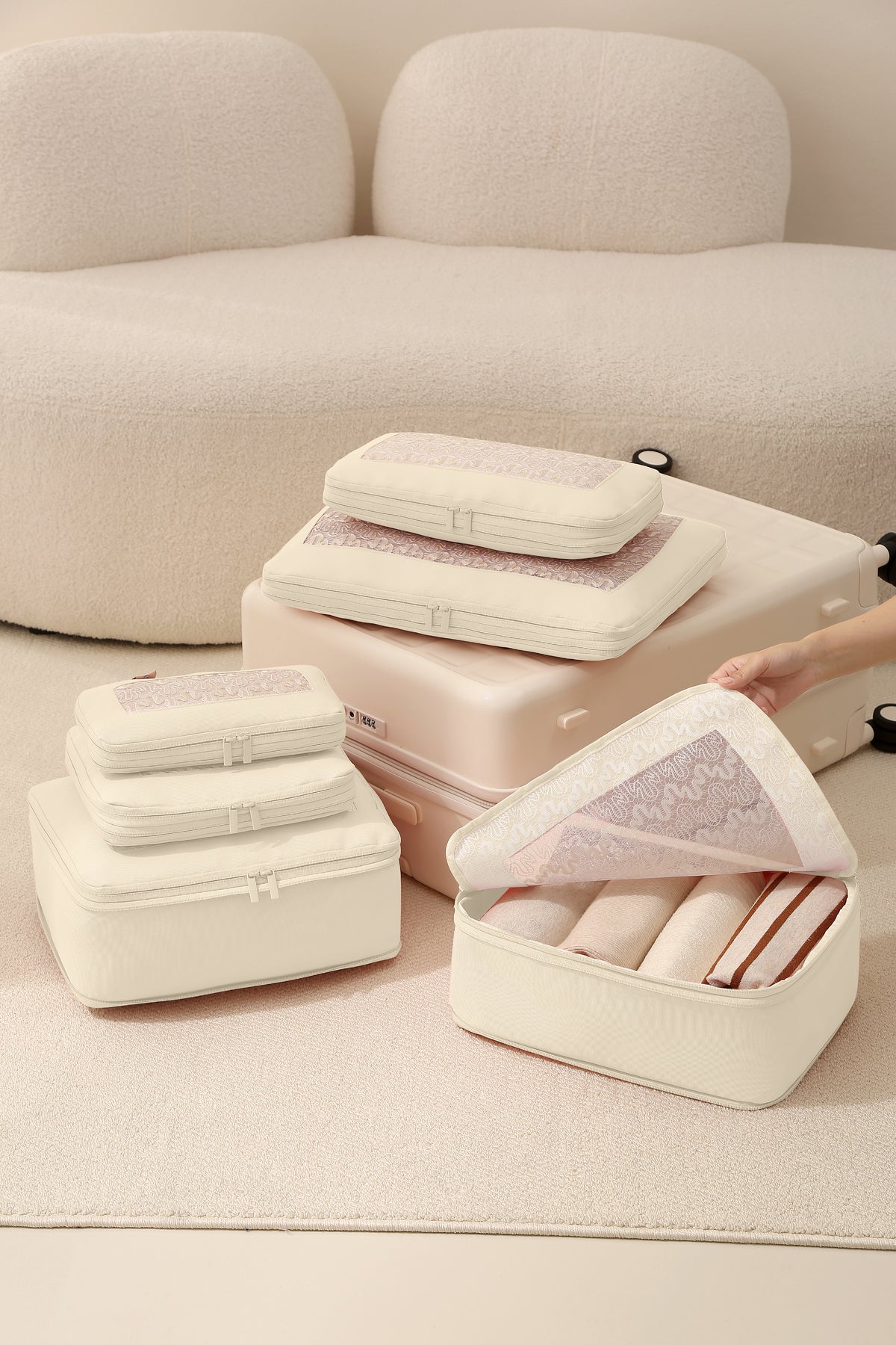 Keep it Together Packing Cubes - Vanilla