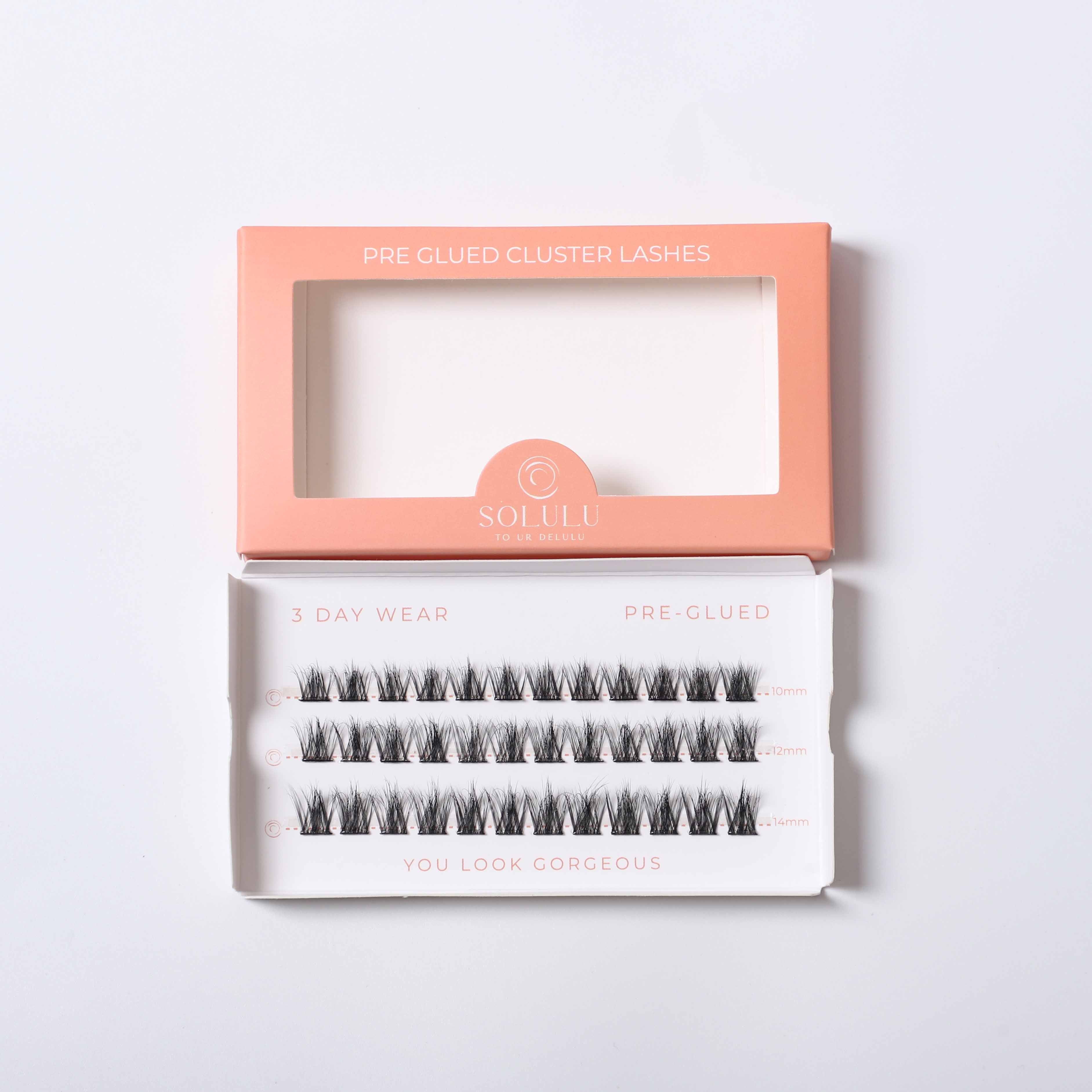 Solulu Pre-Glue Lashes Clusters - Watch Me Glow