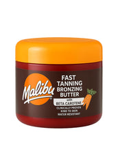 Malibu Body Butter 300ml
Sun Bronzing, Fast Tanning, with Beta Carotene, Tropical Coconut Fragrance