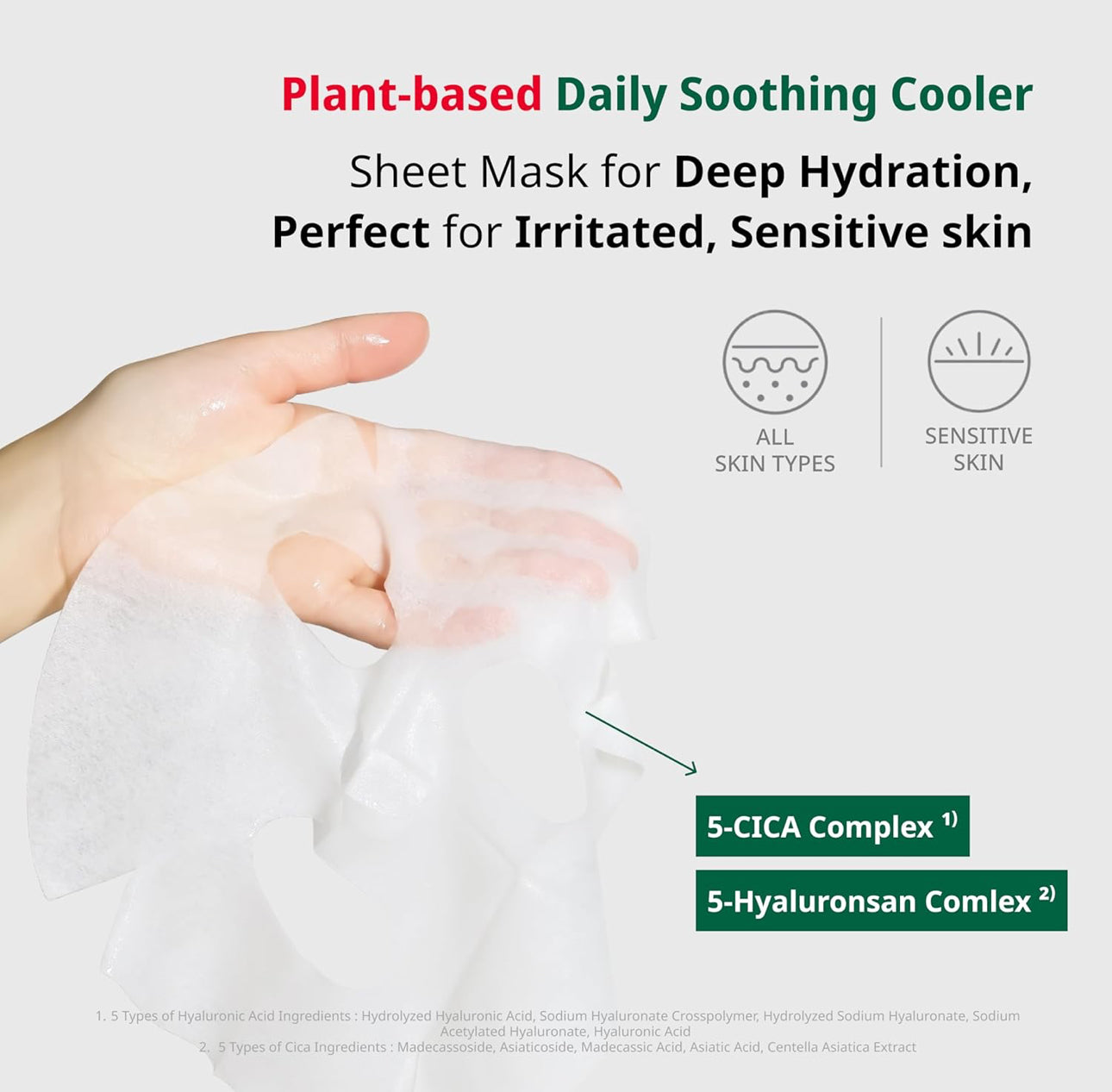 Dr.G Red Blemish Daily Cool Soothing Korean Face Mask - Deep Hydration for Irritated, Sensitive Skin K.Beauty (One piece)