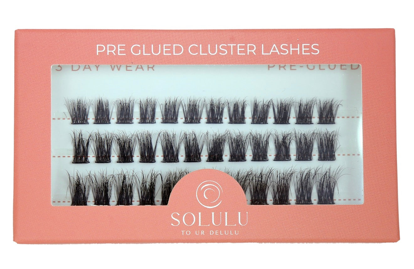 Solulu Pre-Glue Lashes Clusters - After Midnight