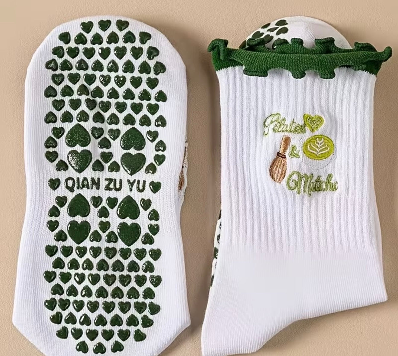 Pilates and Matcha Socks