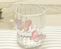 Handmade 3D Butterfly Glass, Striped Coffee Cup Petal Cup, Cute Butterfly Pattern