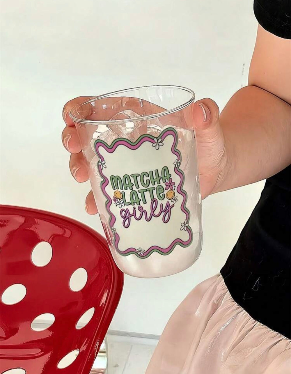 Matcha Latte Girly glass