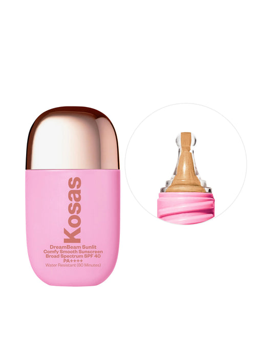 Kosas DreamBeam Silicone-Free Mineral Sunscreen SPF 40 with Ceramides and Peptides