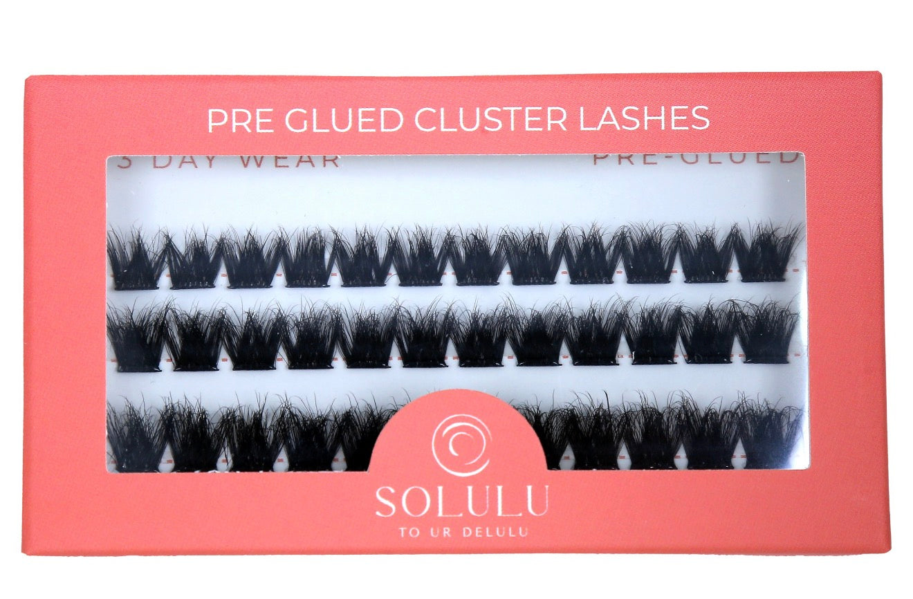 Solulu Pre-Glue Lashes Clusters - Unforgettable