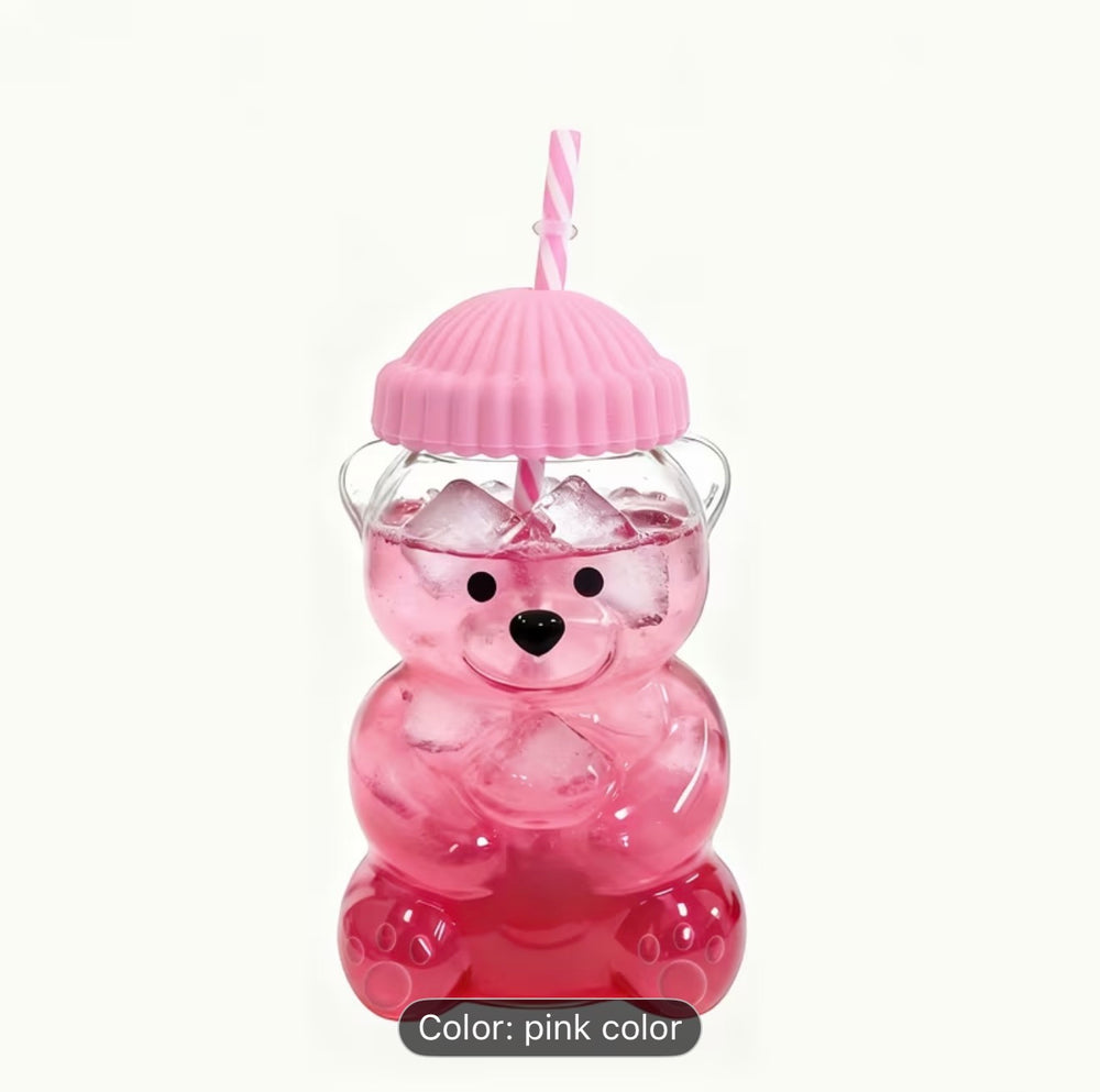 Pink Teddy Bear Glass