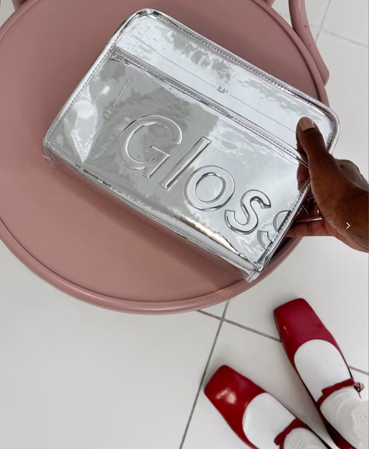 Glossier (Limited Edition) Chrome Beauty Bag