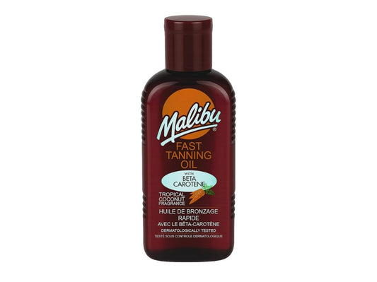 Malibu Fast Tanning Oil 200ml
Sun Bronzing, with Beta Carotene, Water Resistant, Tropical Coconut Fragrance