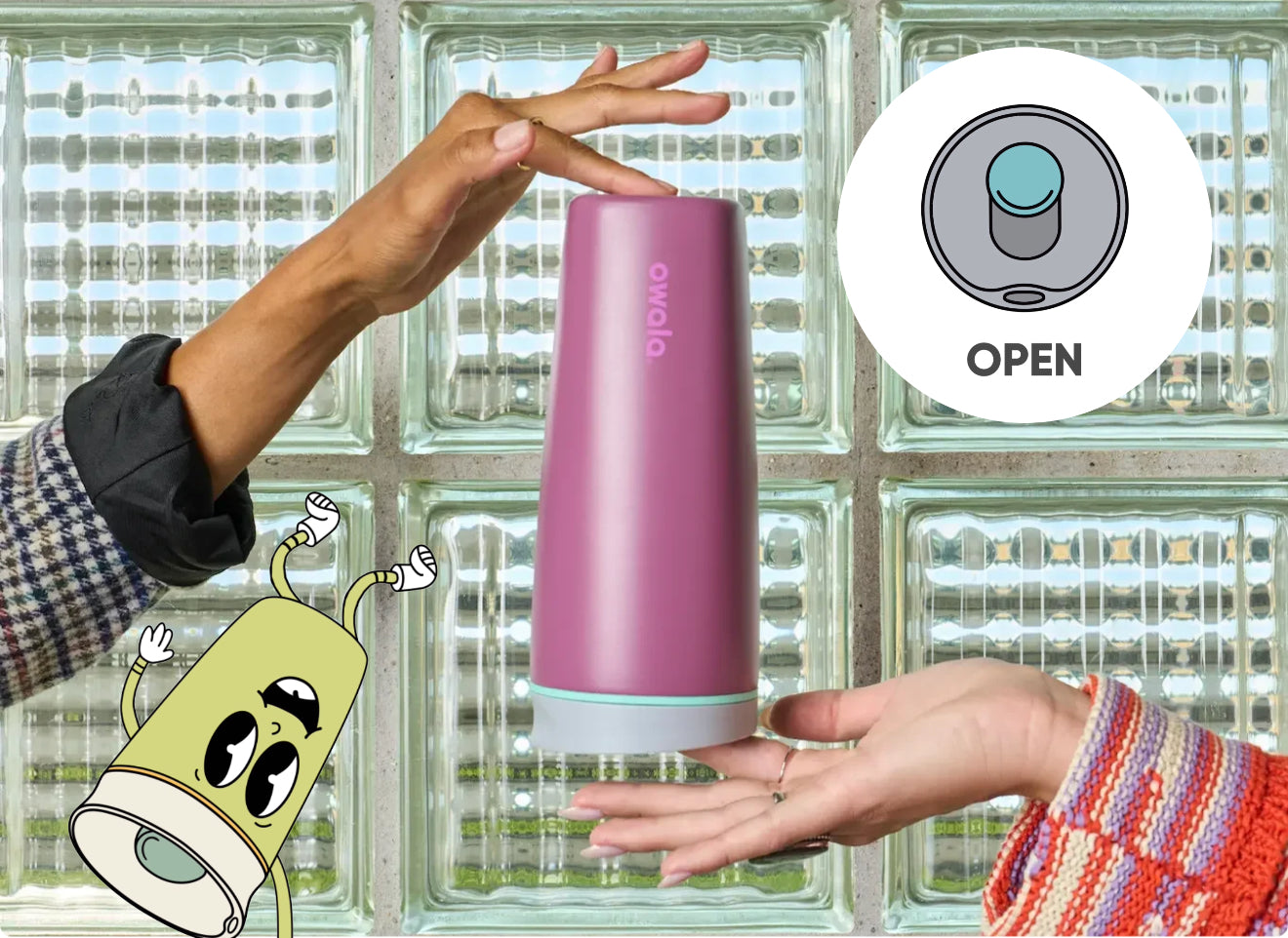 Owala Smooth Sip Slider (Shy Marshmallow)