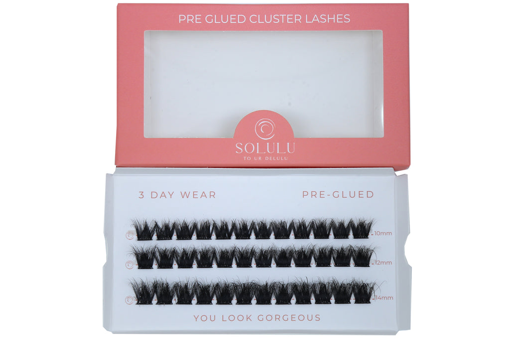 Solulu Pre-Glue Lashes Clusters - Unforgettable